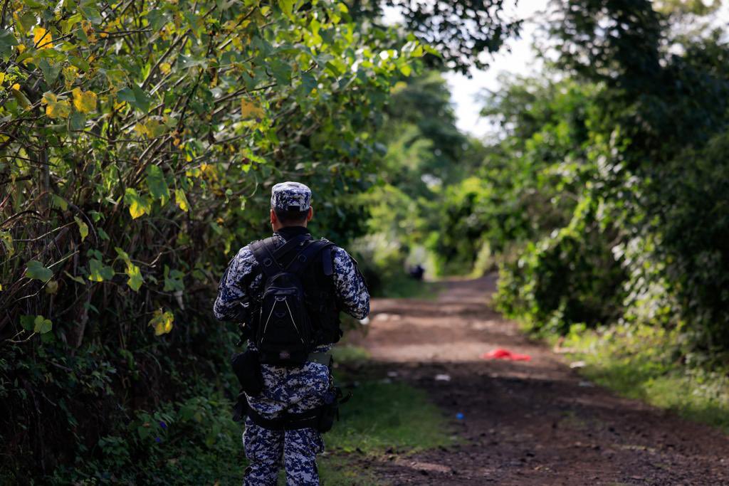 Elementos de la @FUERZARMADASV y de la @PNCSV continúan en la búsqueda de terroristas en el operativo #CercoCabañas. Los que causaron daño a los salvadoreños deberán enfrentar la justicia. #GuerraContraPandillas #Fase5 #PlanControlTerritorial