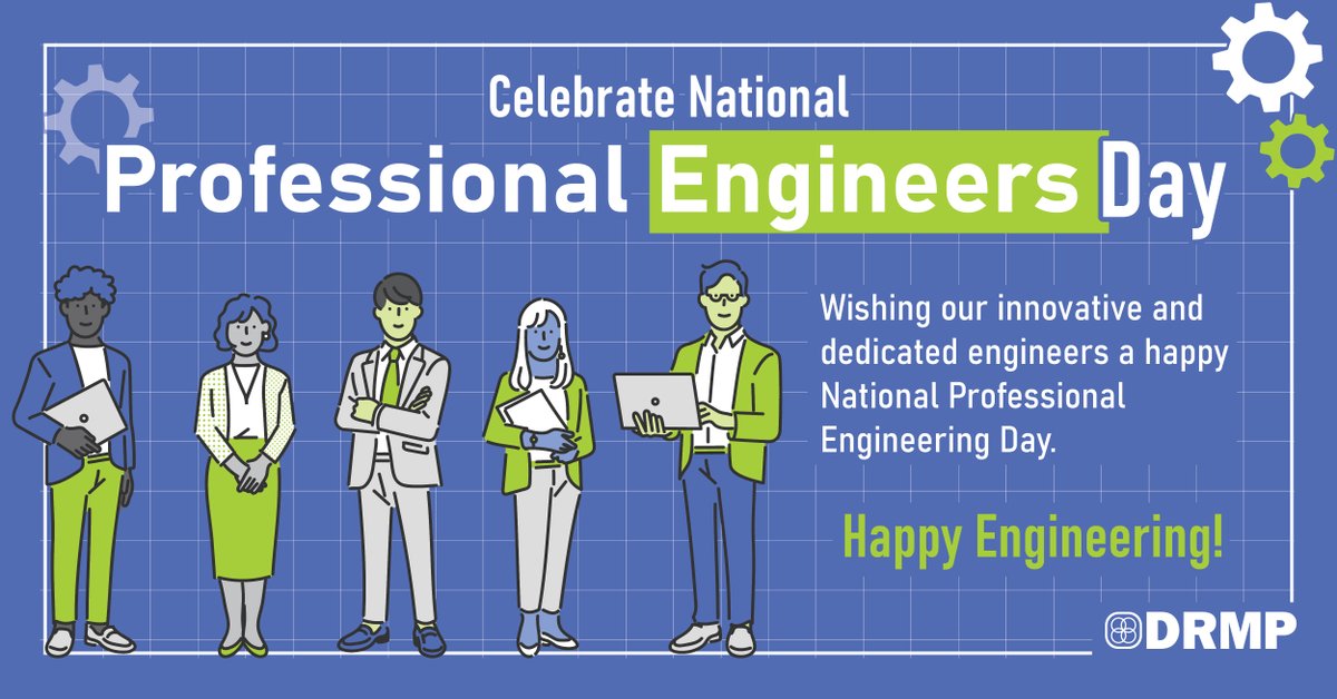 DRMPInc's tweet photo. Happy Professional Engineers Day—we appreciate everything you do! #LicensedPEday #BuildWithDRMP #DRMPDifference #PeopleFirst https://t.co/WdVjAUdQ4r