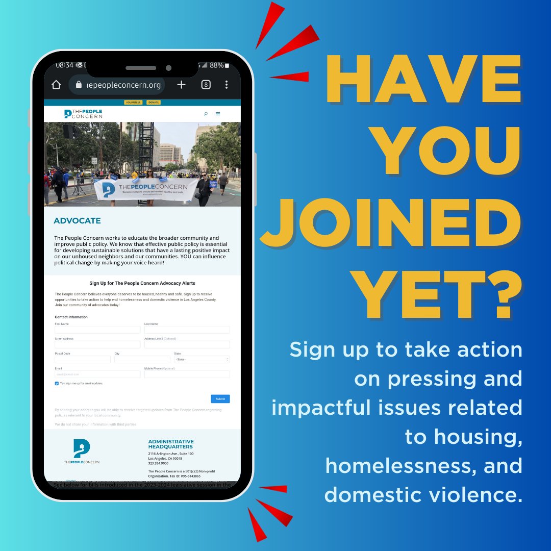 Join our network of community advocates today! Get ready to take action on pressing and impactful issues related to housing, homelessness, and domestic violence. Your voice can make a difference in the lives of the people we serve. secure.everyaction.com/G3FktFhOIkisnz…