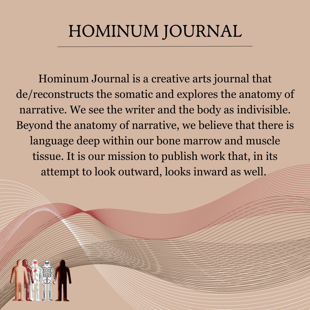 HominumJournal's tweet photo. After a long three-year hiatus, we are excited to announce that Hominum Journal is back! With three issues behind us and 50 artists and writers published, Hominum Journal is honored to embark on a new journey with you all. 

Submissions open August 5th. https://t.co/I2HgoNDK3u