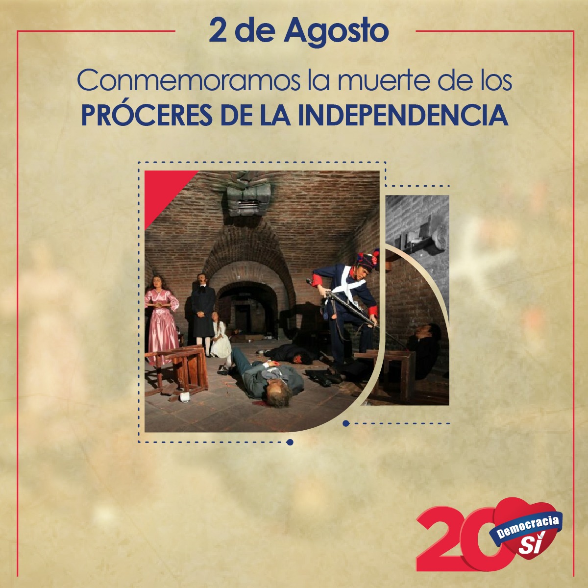 El 2 de Agosto de 1810 conmemoramos a nuestros héroes de la independencia, que entregaron sus vidas para defender la libertad del pueblo. 
#YakuEs2 ✌️ #SomosEcuador 🇪🇨 #YakuPresidente #GustavoLarrea #DemocraciaSi