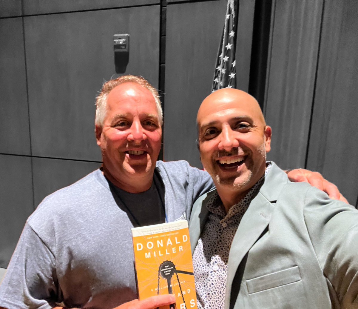 Hey <a href="/donaldmiller/">Donald Miller</a> - meet John DeMorro - a teacher in <a href="/FluCoSchools/">Fluvanna Schools</a> VA - his students say he’s living a great story in the classroom - &amp; now he has his own copy of Million Miles! <a href="/PeteGretz/">Peter Gretz</a>