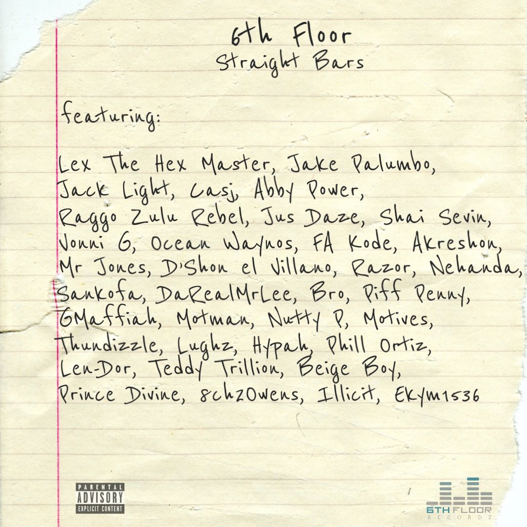 6thfloorcoxy's tweet photo. ‼️ANNOUNCEMENT‼️

This is the biggest track i have ever attempted &amp; have managed to pull it off. 35 MC’s ON 1 TRACK!

#6thFloor #StraightBars

feat. @lexthehexmaster @jakepalumbo @MCJackLight @CasjTheHitMaker @Abby_MPower @raggozulurebel @JusDaze @iamshaisevin @VonniG414 https://t.co/5jkblvvuKX