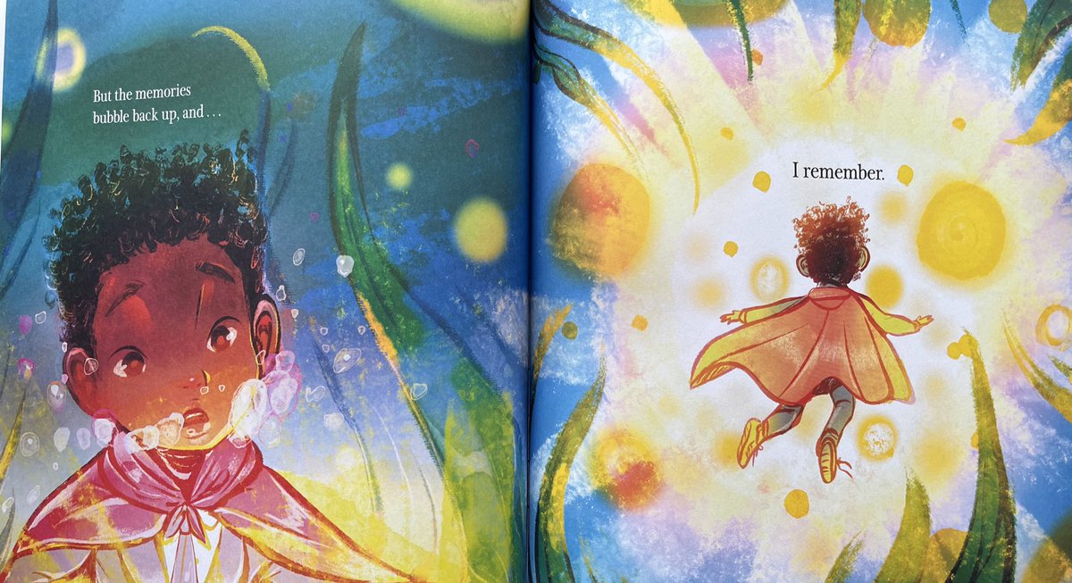 Sometimes books just get it right. “Cape” by @Captain_Create and @kitt_thomas_art is a truly brilliant exploration of loss, of the shields we create to protect ourselves and how we don’t forget. It’s powerful, beautiful and helpful for adults and children #PicturebookPage