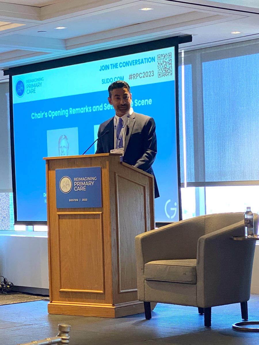 Dr. Faisel Syed, National Director of Primary Care at ChenMed, is giving opening remarks at Reimagining Primary Care Forum, where Elation is proud to be a sponsor among fellow primary care champions!