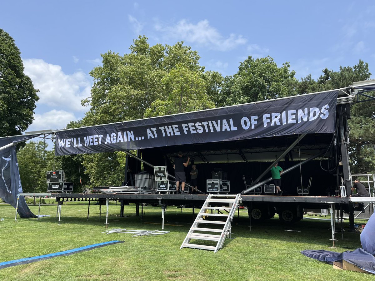 FestofFriends's tweet photo. Don’t let the Eastgate Ford stage down. Let’s all be sure to meet again - THIS WEEKEND - at the Festival of Friends. #StageBuild #HamOnt https://t.co/X1GTQFRV0o