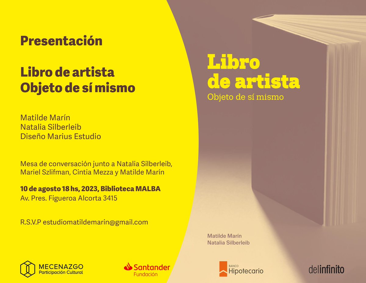 El jueves 10 de agosto a las 18 hs en la biblioteca MALBA, Matilde Marín presenta su nueva publicación: Libro de artista. Objeto de sí mismo

¡Los esperamos!