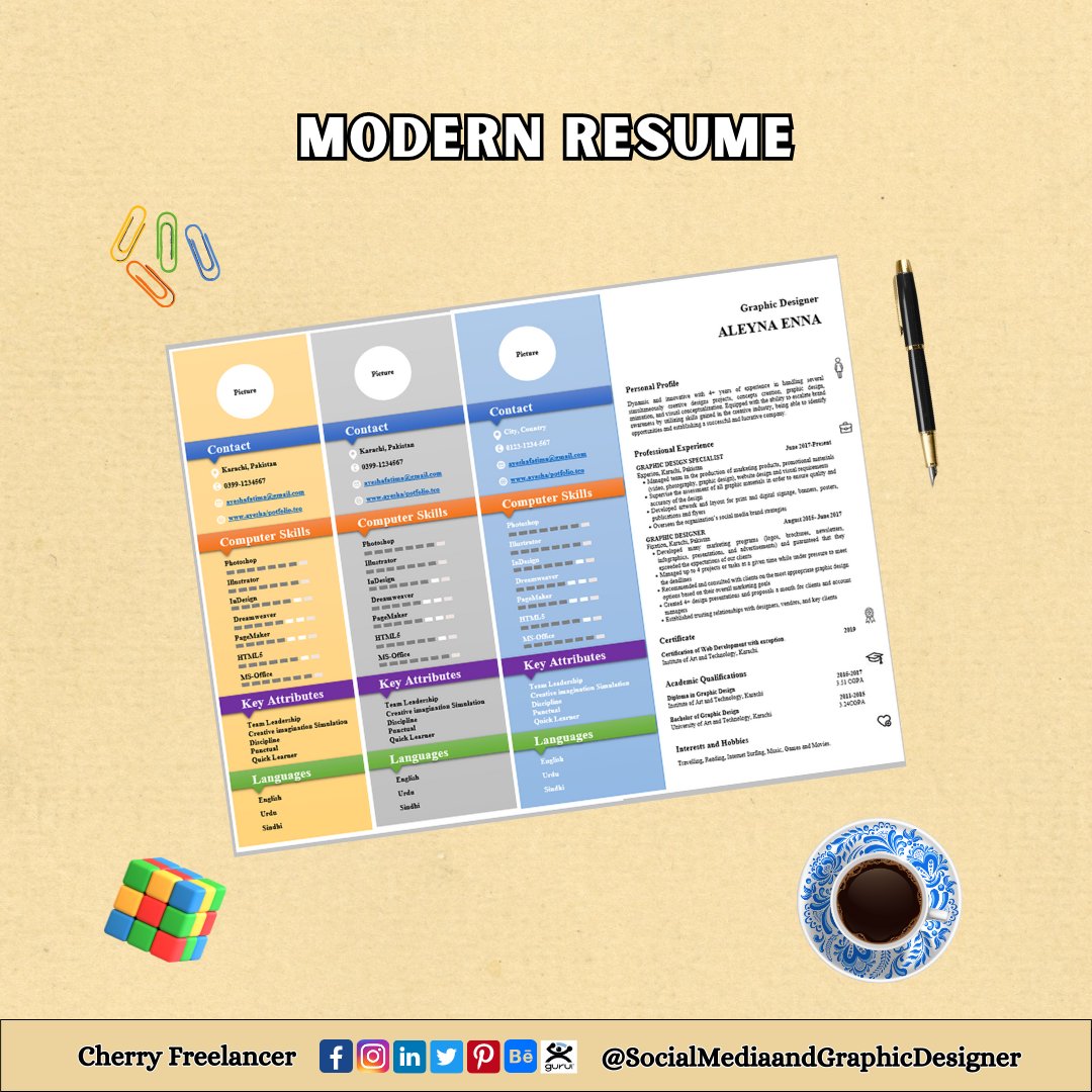 CheryFreelancer's tweet image. Need a standout CV that lands your dream job?

#cherryfreelancer #creatingtheidentity #CV #CVDesign #resumedesign #cvwriting #cvwriter #resumewriter #freelancerwriter #cvwritingservices #resumewritingservice #coverletter #professionalcvwriter #cvdesigner #professionalcv