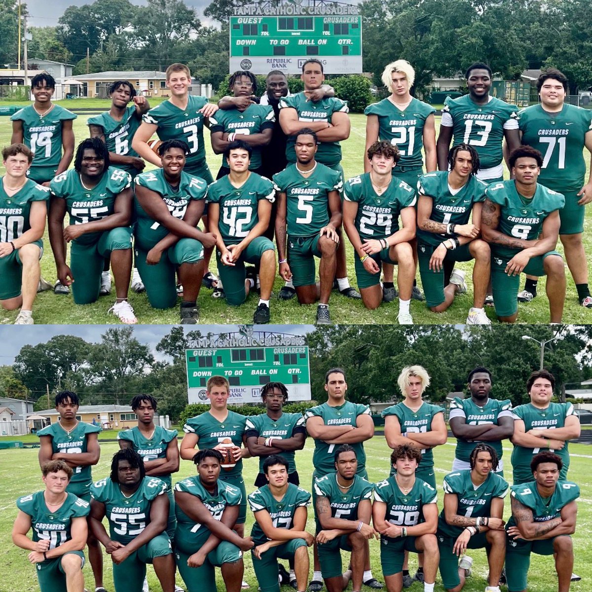 TC_Football's tweet photo. Senior Season! ⚔️🟢⚪️ #TampaCatholicFootball https://t.co/JBhL1iJuaw