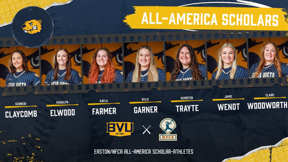 BVUAthletics's tweet photo. 🚨🥎 More academic honors for @BVUSoftball! Seven Beavers were named to the 2022-23 Easton/@NFCAorg Scholar All-American team.

https://t.co/sJxFitsTjo #BeaverNation #d3softball #rollriversSB #BeaversBuild https://t.co/dJIUJlAPcJ