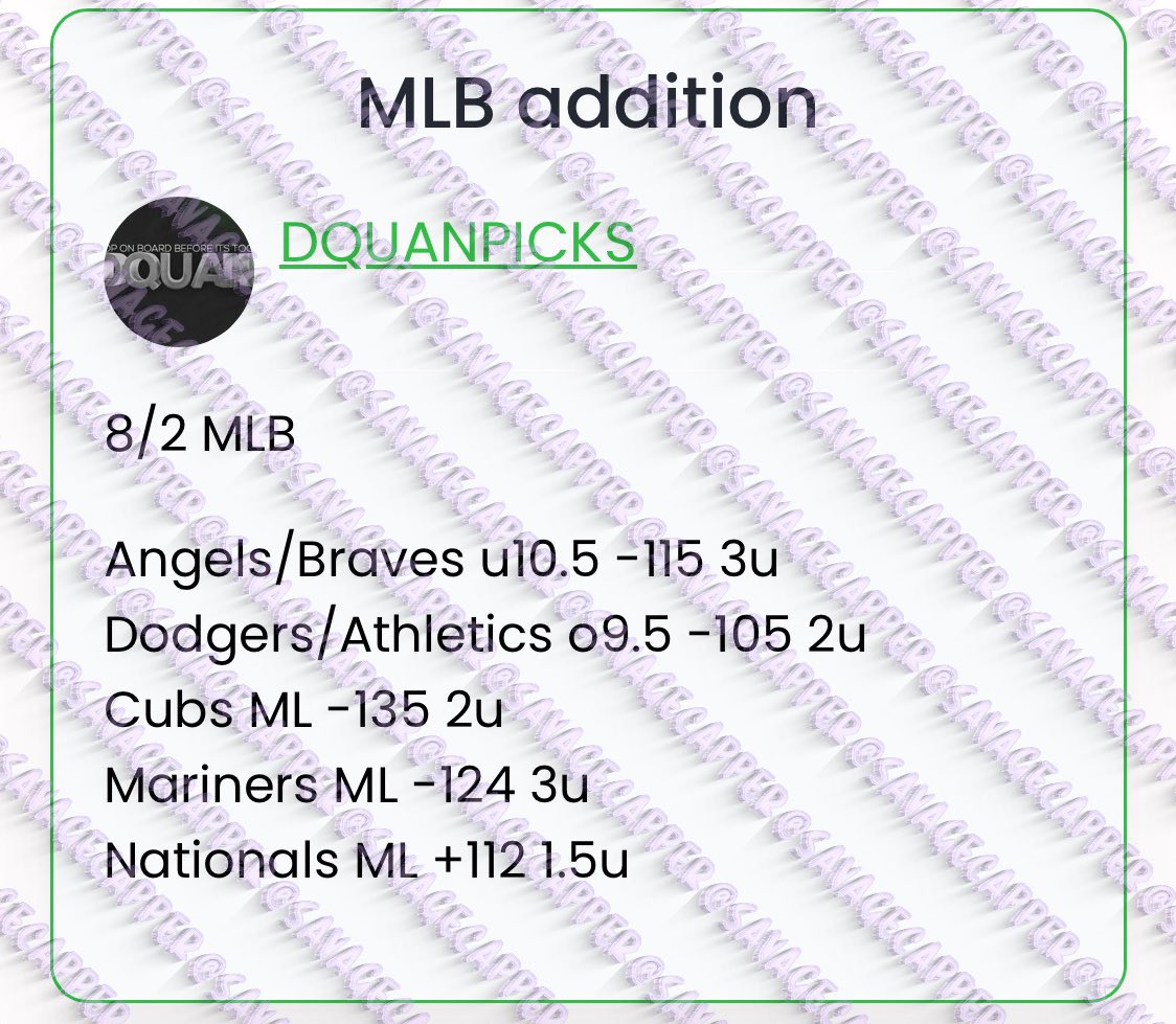 SavageCappers's tweet image. #WiseCapper, #LearLocks #DQuanPicks

#GamblingTwitter #sportsbets

Share with friends 🥂