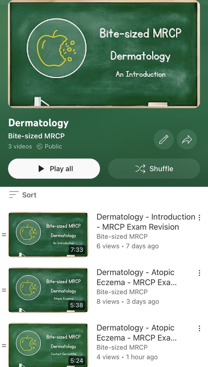 DrMiniDey's tweet photo. 🎥 New playlist is out @BitesizedMRCP!

📝 Lots of short videos for #MRCP incl #PACES

📖 Revise #Dermatology- videos now available on #Eczema &amp; #ContactDermatitis ➡️ https://t.co/QCVb6VBStX

📺 Catch up on the #Rheumatology #revision series here ➡️ https://t.co/hBxflzWBhK https://t.co/YYWMc0fFxO