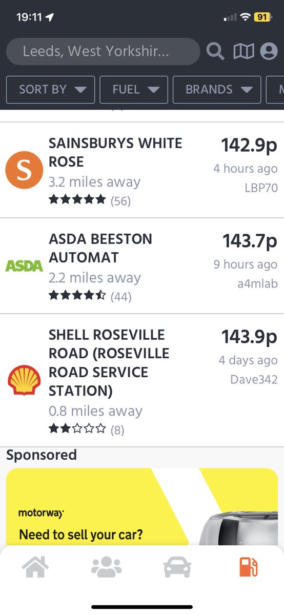 Dear <a href="/asda/">Asda</a> why is your fuel almost 4p per litre more in Leeds than Liverpool, <a href="/sainsburys/">Sainsbury's</a> <a href="/Morrisons/">Morrisons</a> you are the same, <a href="/RishiSunak/">Rishi Sunak</a> <a href="/CPC_HQ/">Conservative Party</a> why is this allowed to happen?   <a href="/TheAA_UK/">The AA</a> <a href="/SupportFairFuel/">FairFuelUK</a>
