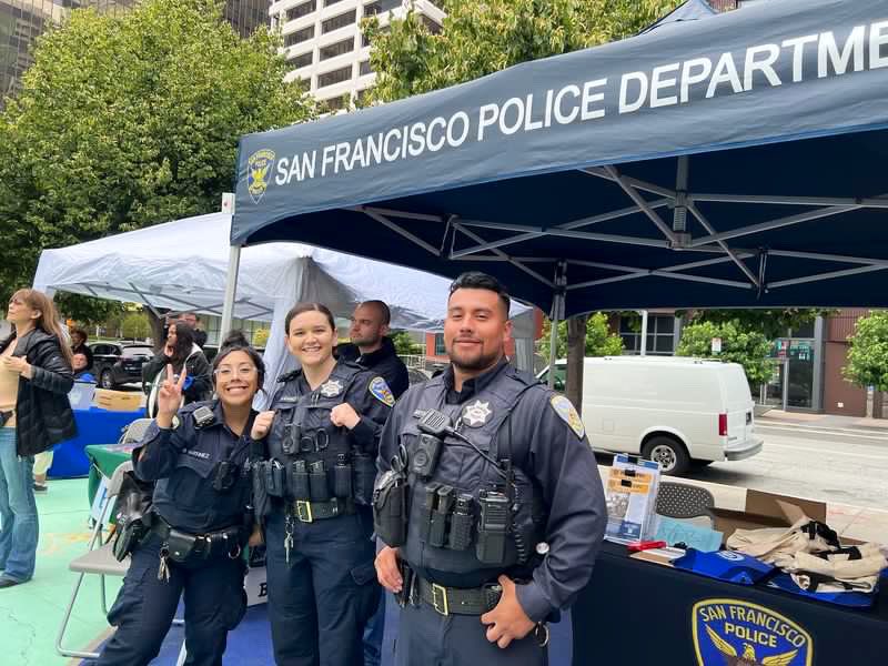 JoinSFPD's tweet photo. Yesterday was National Night Out and we hope everyone had a great time eating, hanging out, and meeting some of @sfpd!
@SFSAFE #Nationalnightout #Nationalnightout2023 #SFPD #joinSfpd #SanFrancisco #SF https://t.co/GQO6vvOM39