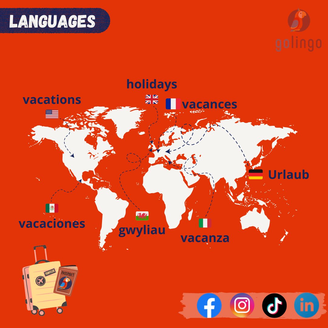 golingoapp's tweet photo. Our word for the day had to be this as we're desperate to get away! Are you going on holiday this summer? And are you using golingo to prepare...? 😉
#languagelearning #languageapp #langchat #langtwt #wordoftheday #wednesdaywordoftheday https://t.co/Rcn9bSmP0u