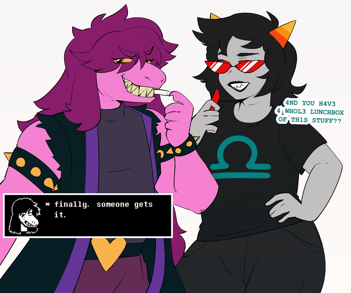 chalk eaters (colored) #deltarune #homestuck