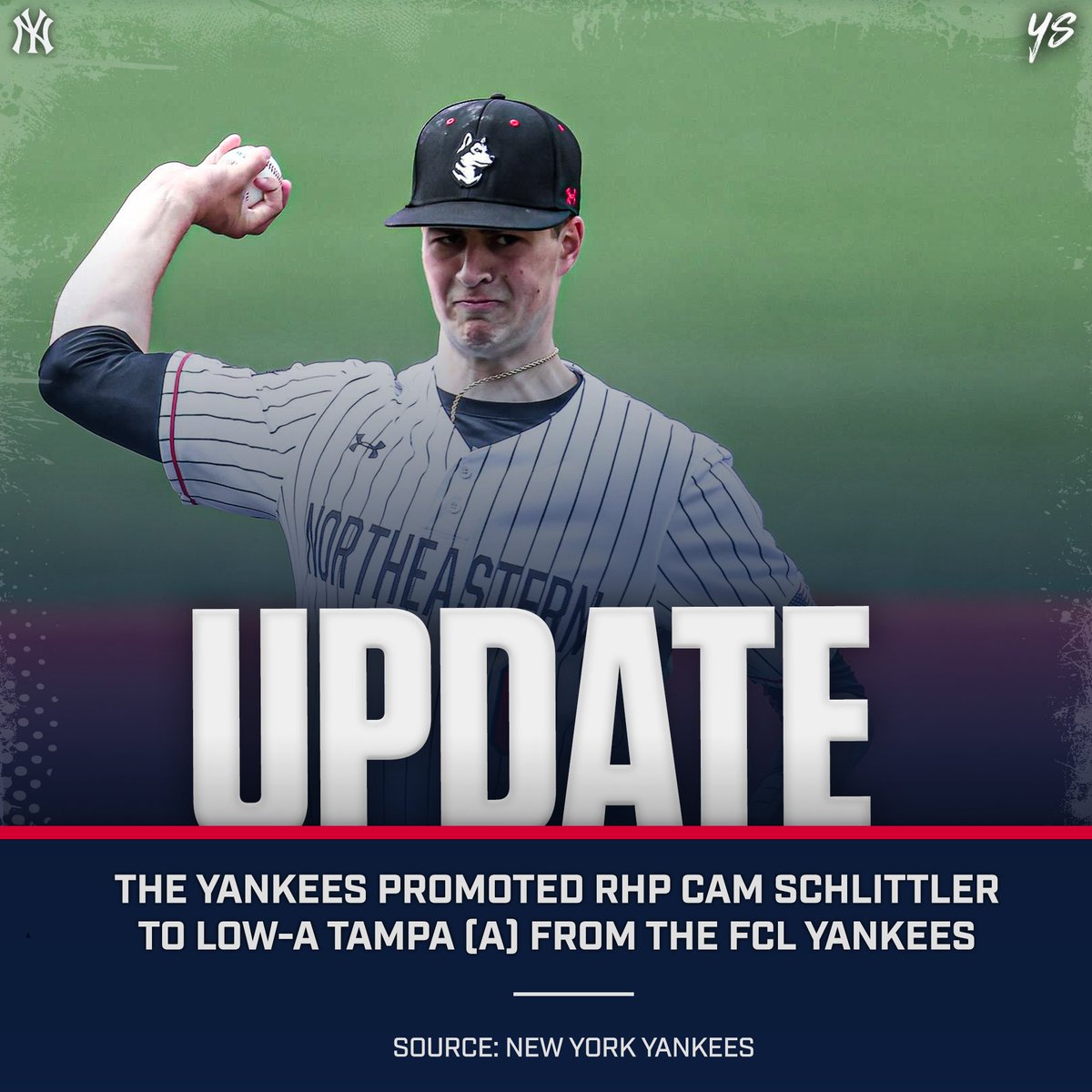 • Promoted unranked prospects RHP Baron Stuart and RHP Leonardo Pestana to <a href="/HVRenegades/">Hudson Valley Renegades</a> from <a href="/TampaTarpons/">Tampa Tarpons</a>.
• Activated RHP Hueston Morrill from the <a href="/TampaTarpons/">Tampa Tarpons</a> 60-day IL.
• Promoted unranked prospect RHP Cam Schlittler to <a href="/TampaTarpons/">Tampa Tarpons</a> from the FCL Yankees. 
#RepBX