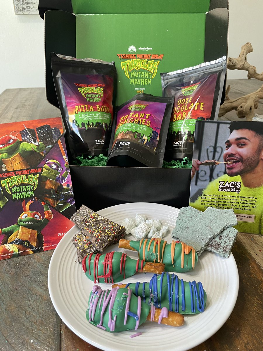 Joseph Deckelmeier (@joedeckelmeier) on Twitter photo Thank you <a href="/zacssweetshop/">Zac's Sweet Shop</a> for sending over these delicious treat inspired by #TeenageMutantNinjaTurtles #MutantMayhem! Thank you <a href="/zacssweetshop/">Zac's Sweet Shop</a> for sending over these delicious treat inspired by #TeenageMutantNinjaTurtles #MutantMayhem!