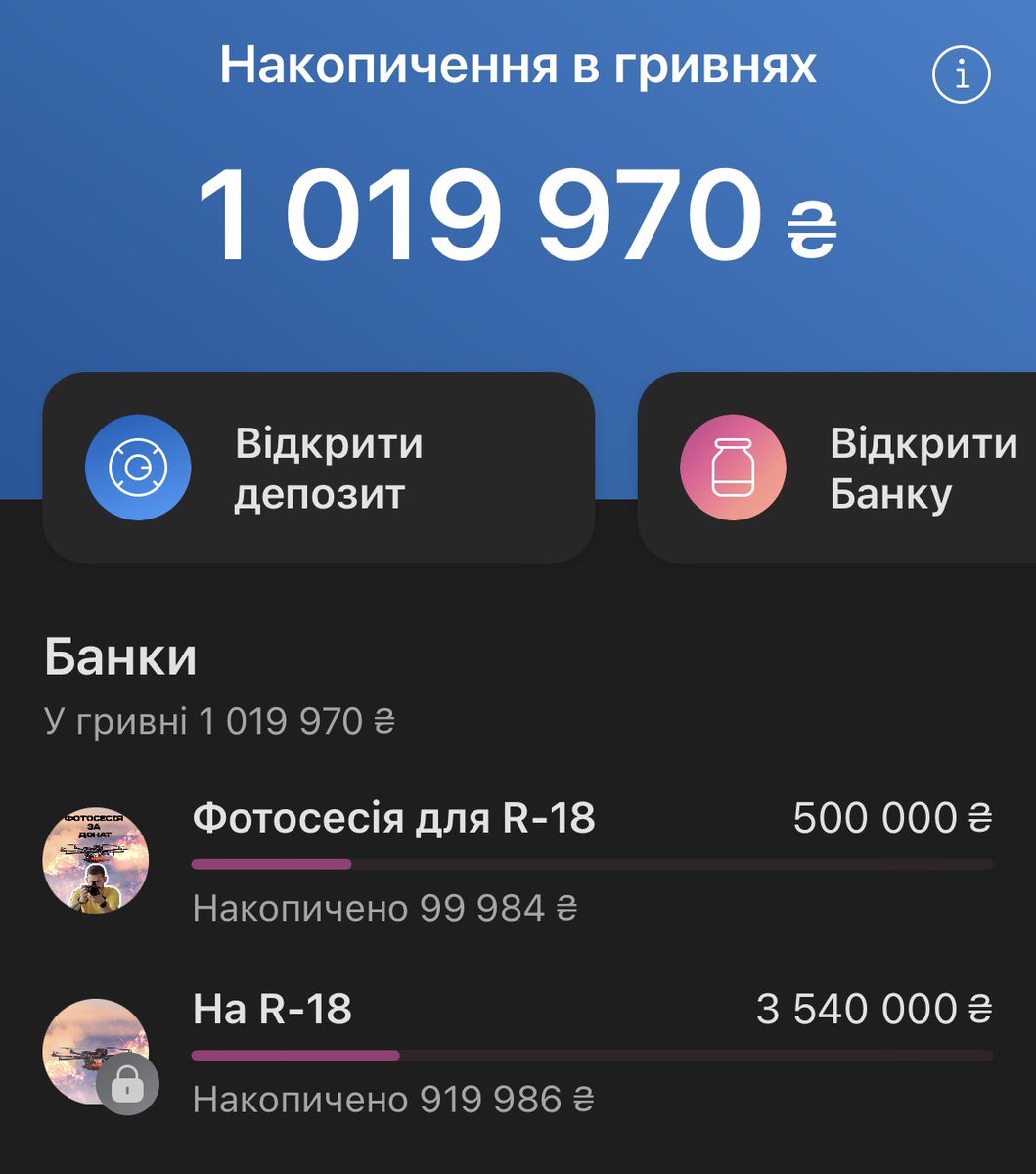 Ей ви, всі хто донатять і великі, і маленькі гроші - я вас дуже всіх люблю і дякую вам. Це третина всієї суми, але я вже готовий вам всім зізнатися у коханні. 
Тут можна виграти книгу за донат: send.monobank.ua/jar/6ubJKhEwgX
А тут фотосесію: send.monobank.ua/jar/2TByiZiX7m
Долучайтеся ❤️❤️❤️❤️