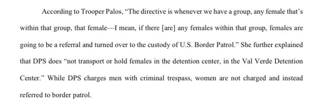 This is outrageous. For context Operation Lone Star until last month only targeted migrant men—an equal protection violation so severe a Texas appeals court ruled that it was unconstitutional. Fathers arrested with kids were *supposed* to be exempt, but clearly weren’t always.