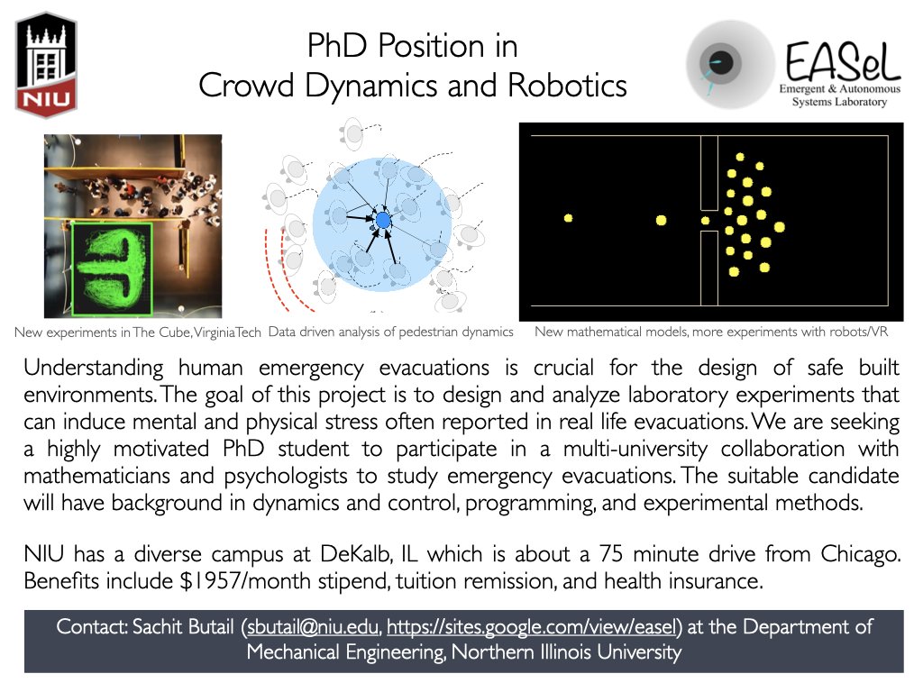 sach1tb's tweet photo. New PhD position in Crowd Dynamics and Robotics. https://t.co/CbhpnutzNb