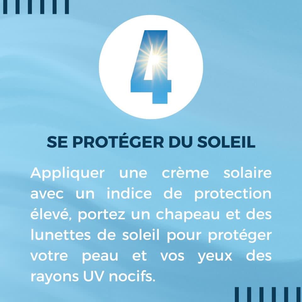 🏃‍♂️☀️ Sport en été : quelles pratiques adopter ?
4 conseils ⤵️
1. Hydratez-vous régulièrement ! 💧 
2. Choisissez les bons moments pour faire du sport ! ⛅️
3. Portez des vêtements adaptés à la température. 👚
4. Protégez vous du soleil ! 

#Sport #été #vacances ##ConseilsSport