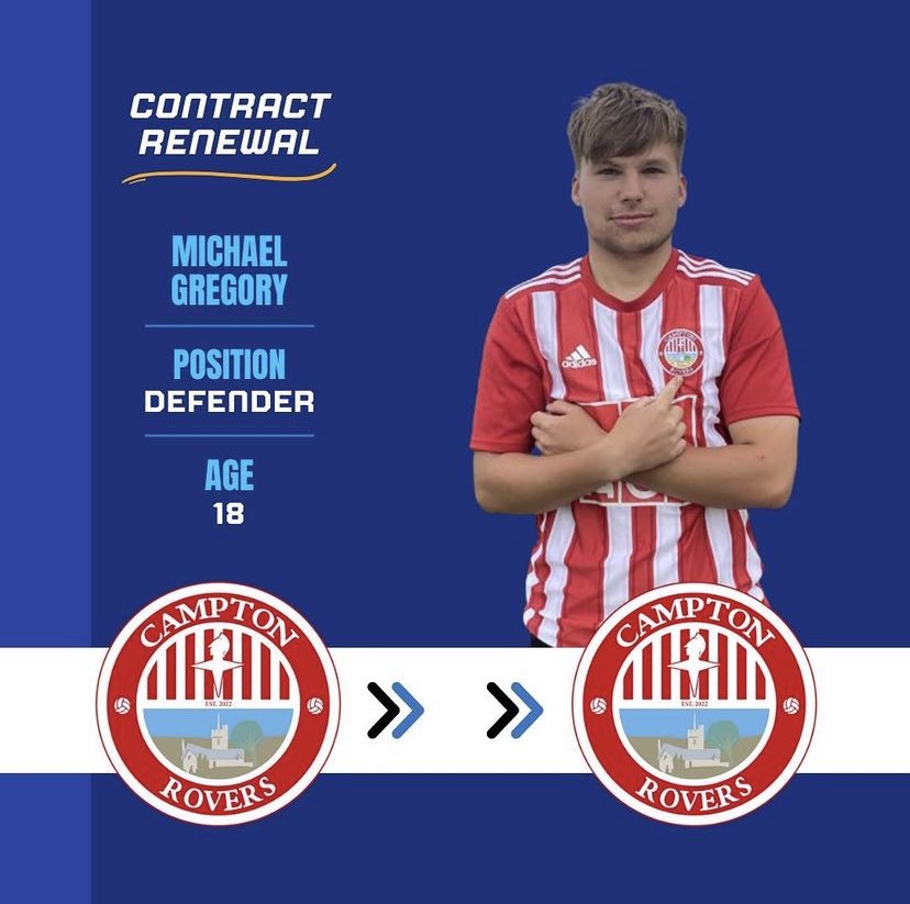 🤝 Gregory rejoins 🔴⚪️

Another season of strong defensive displays incoming from Michael Gregory who’s agreed to stay with the Rovers for another year 🤩 

Find out more about the squad for next season at camptonrovers.co.uk 🌐