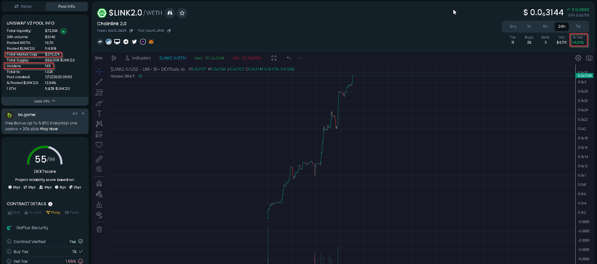 AlphaRezor's tweet photo. As I said in our AMA - new ATH's daily!
We are  $20k just shy of $300k MC... 
I have a feeling we will get there before the listing on #SaitaPro 

Stats update:
Name: #TheMemeProtocol
Ticker: $LINK2.0 
MC: $279,000.00
Holders:165
Chart: Organic Growth w/ATHs daily
Bot Activity: N/A 0%
Contract Age: 11 days
DEX: Uniswap & Listing on #SaitaPro @Saita_Swap 
CEX: INC
Etherscan Update: Ticket submited to change name
CMC/CG: INC
NO 🤖's on the chart!

@TheMeme_Co @SaitaSerg @doge_bud @ANIMEL0VER94