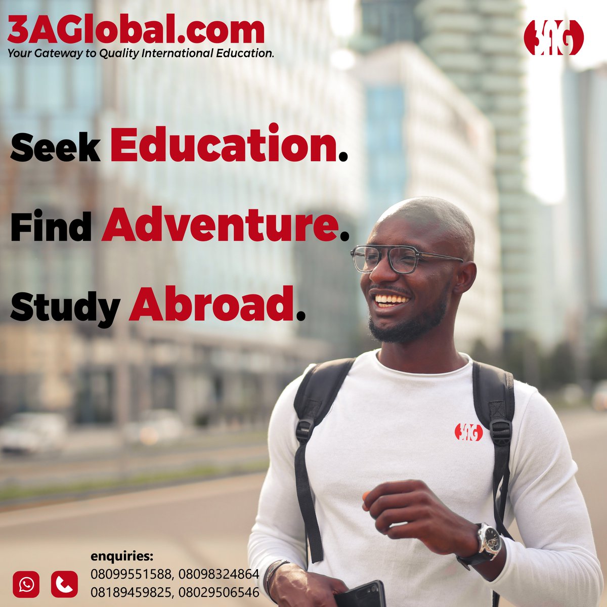 3agglobal's tweet photo. Seek Education...Study Abroad with 3AG.
Apply:
https://t.co/sDOXovwilw
#studyinCANADA2024 #studyinaustralia2024 #studyinireland #studyinuk #Lagos #studyabroad2024 #japa #BBNaijaAllStars #studyincyprus #Studyineurope #studyinusa2024 https://t.co/XVYMEZp8Os