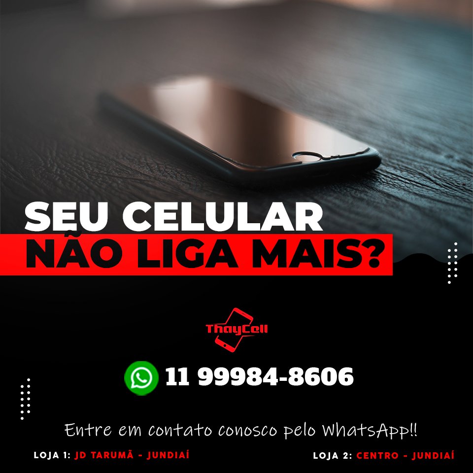 thaycelloficial's tweet image. Seu Celular NÃO liga mais??

📌Podemos resolver, me chame no Whatsapp.

✅11 99984-8606

🏬Loja 1 =▶ JD Tarumã - Jundiaí
🏬Loja 2 =▶ Centro - Jundiaí

#celulares
#thaycell
#consertocelular
#jundiai
#varzeapaulista
#louveira
#campolimpopaulista