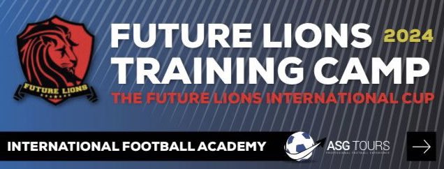 Important Announcement 🚨

Very excited to be taking some of our programmes abroad next year to compete against elite Spanish semi pro sides for our International Cup

More news to follow soon for our first Future Lions adventure ⚽️🦁🏆 #FutureLions