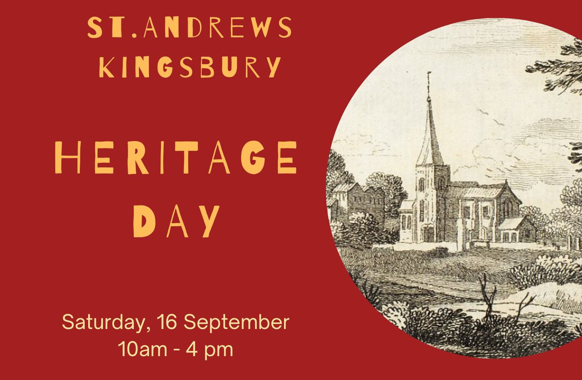 StAndrewsNW9's tweet photo. St.Andrew's #Kingsbury #Heritage day on Saturday, 16th September: come to explore the historic #Victorian #Church, join us for talks and guided walks by #history experts.
Book your free place: https://t.co/xdSMhHAHKz
#standrewstogether #standrewskingsbury #brent https://t.co/OIA4TUPc68