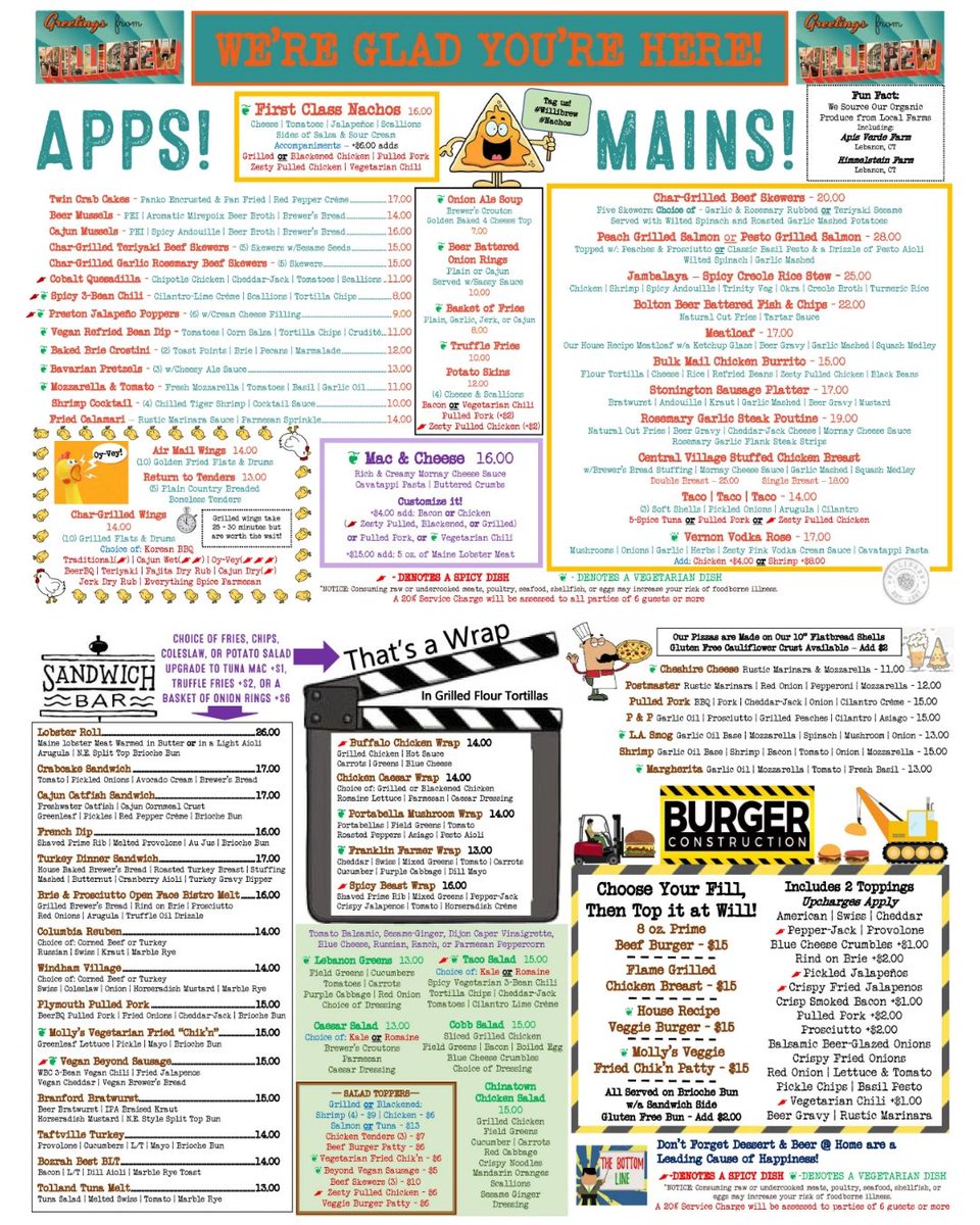 We're excited to share our updated menu. From mouthwatering appetizers to hearty mains, there's something to satisfy every craving. Cheers to good food and great brews! #WillimanticBrewingCompany #brewery #IPA #OnlineOrdering #CertifiedGold