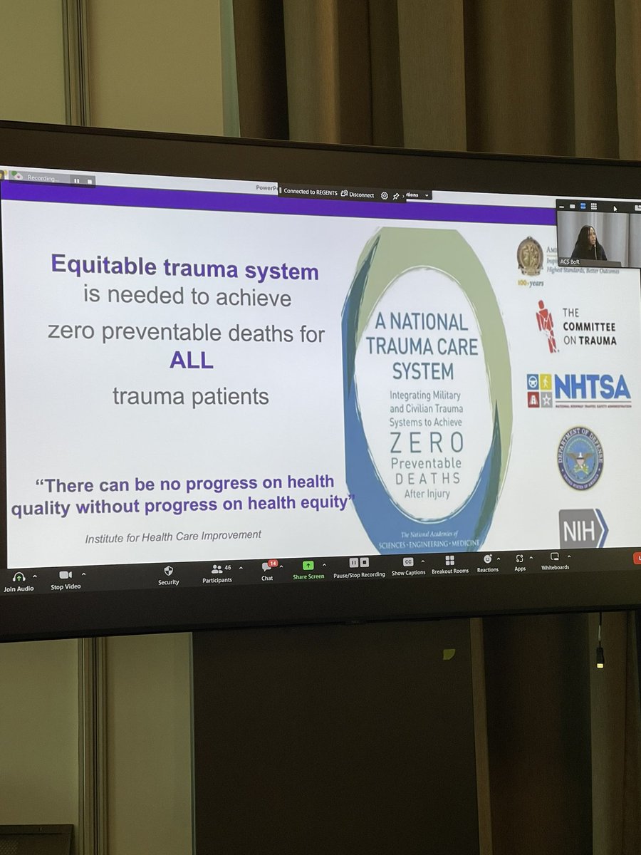 clizettev's tweet photo. Dr Berry sets the tone for SAFER-Trauma with her Keynote Address, “An equitable trauma system is needed to achieve zero preventable deaths for ALL patients!” @CBerryTraumaMD @NatTrauma @TSACO_AAST @vanessapho #SAFERTrauma https://t.co/7VNF0qUpGD