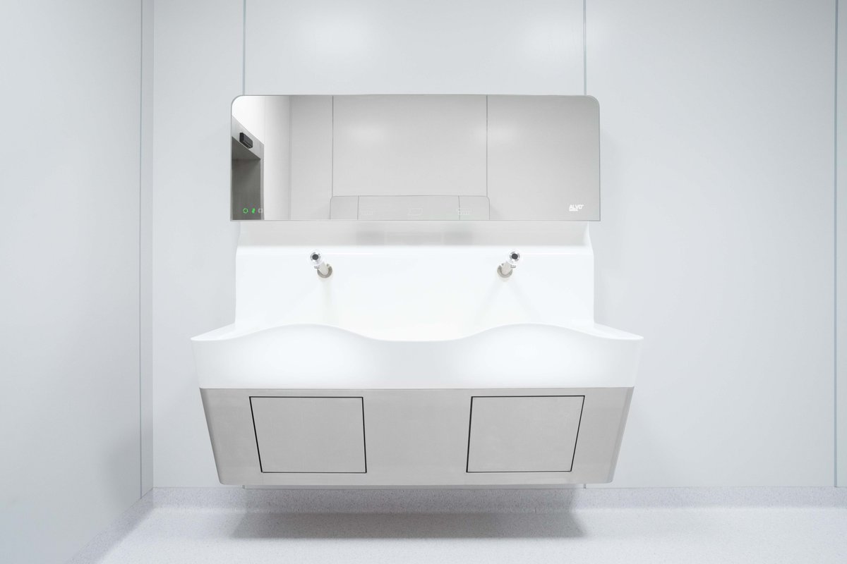 ALVO Premium scrub sink combines a user-friendly design with touch-free operation and accessories and waste management, supporting the best hand-scrubbing techniques.  Read about ALVO Premium 5 clinical benefits: alvo.pl/en/alvo-premiu…

#scrubsink #hygien #innovation