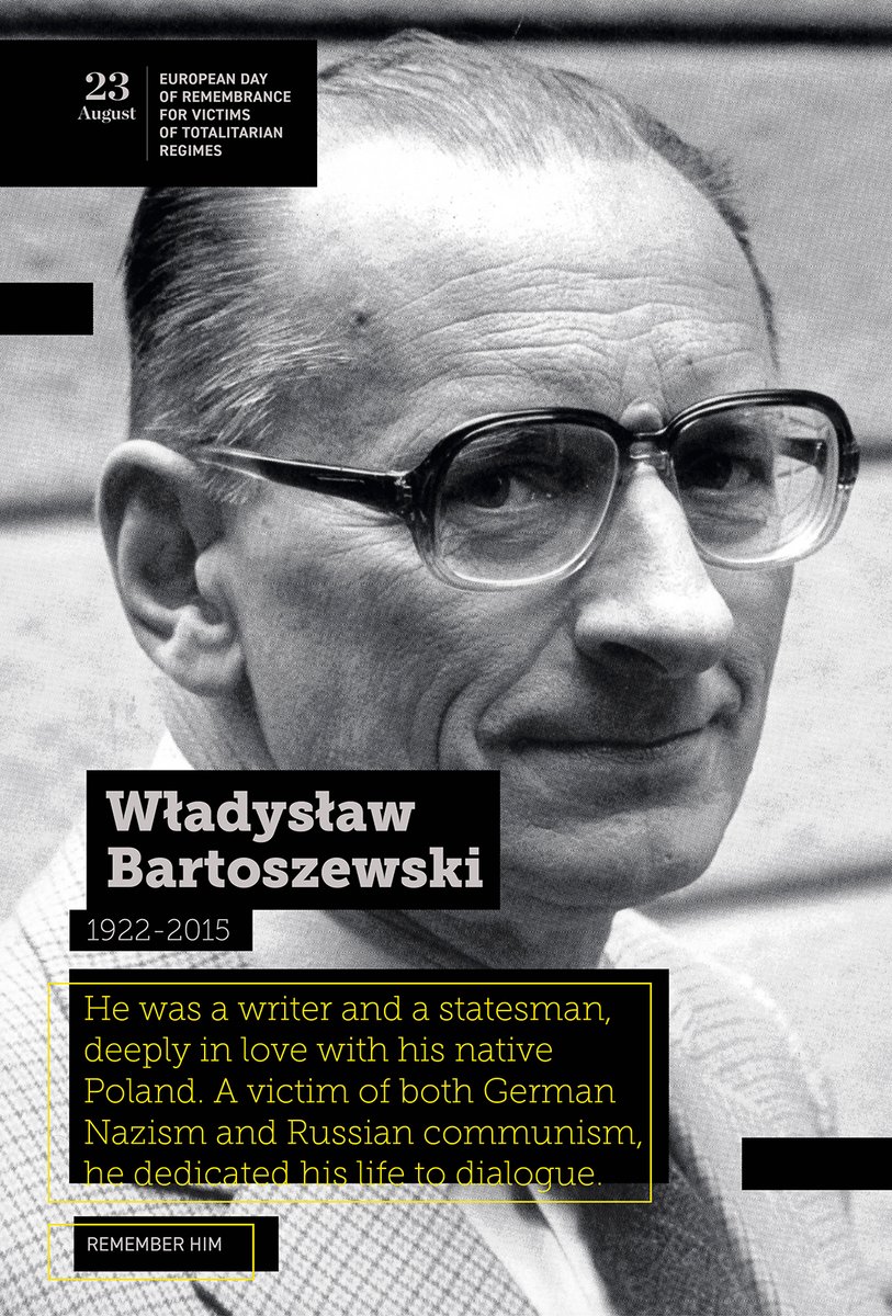 enrs_eu's tweet photo. Introducing you to our first hero of our #RememberAugust23 campaign: Władysław Bartoszewski(1922-2015)
He was a Polish historian, journalist and politician. A former Auschwitz prisoner, a Resistance fighter in WWII, and a participant in the Warsaw Uprising
https://t.co/wVhPRr9q6a https://t.co/xdCymUrXSO