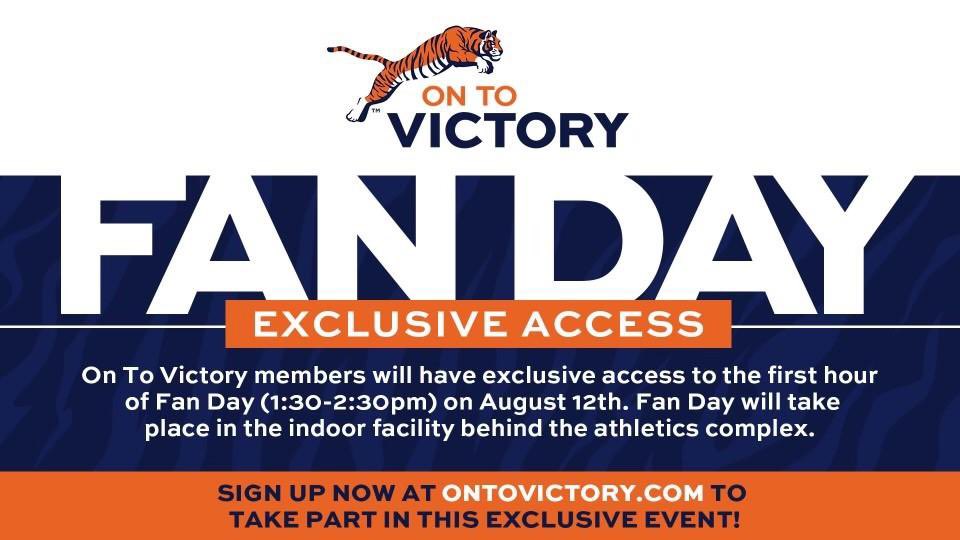 Come see us at FAN DAY! OTV members get exclusive access for ONE hour before the general public! Visit @ontovictorynil and sign up TODAY!