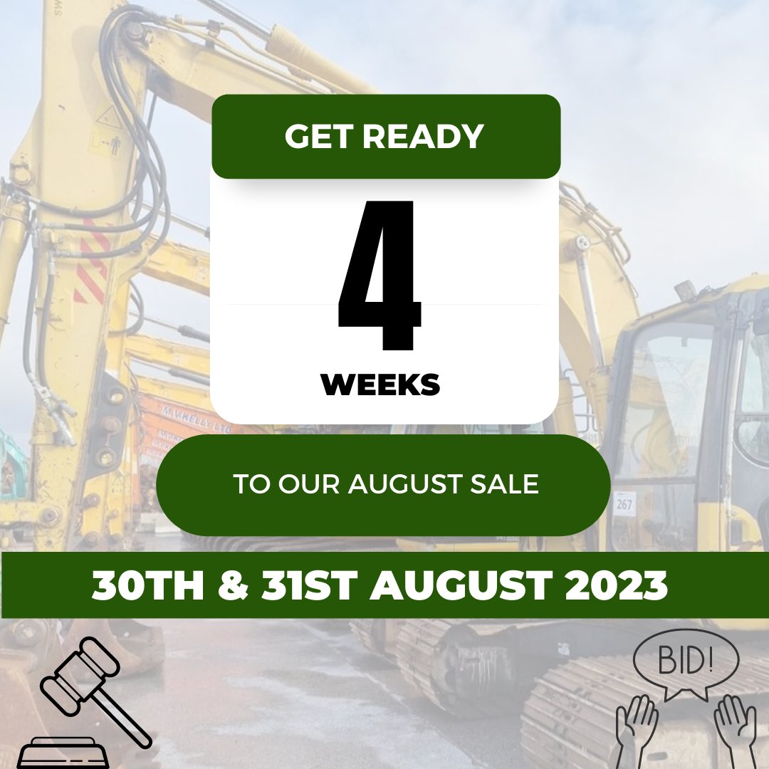 DunnBrosSW's tweet photo. THE COUNTDOWN IS ON! ‼️🔥

Set your auction reminder here
🔔 https://t.co/6zbHZ2TRky

Don’t miss out‼️

Contact us for more information 
Call Us 📞 01823 211888
Email Us 📧 sales@dunnbrosauctions.co.uk 

 #dunnbros #trending #nextauction #getbidding #acceptingconsignments https://t.co/cCkP8DTorc
