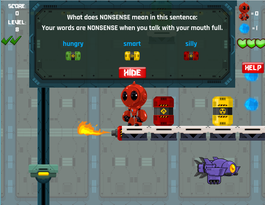 RoomRecess's tweet photo. Help Radly journey through 10 sci-fi levels of intense action. Find the container that matches the correct answer and blast it with your ray gun. Be careful, though, all kinds of aliens and drones will try to stop you on your way. 
https://t.co/XOQYxXdOgN https://t.co/LghiLrNfR7