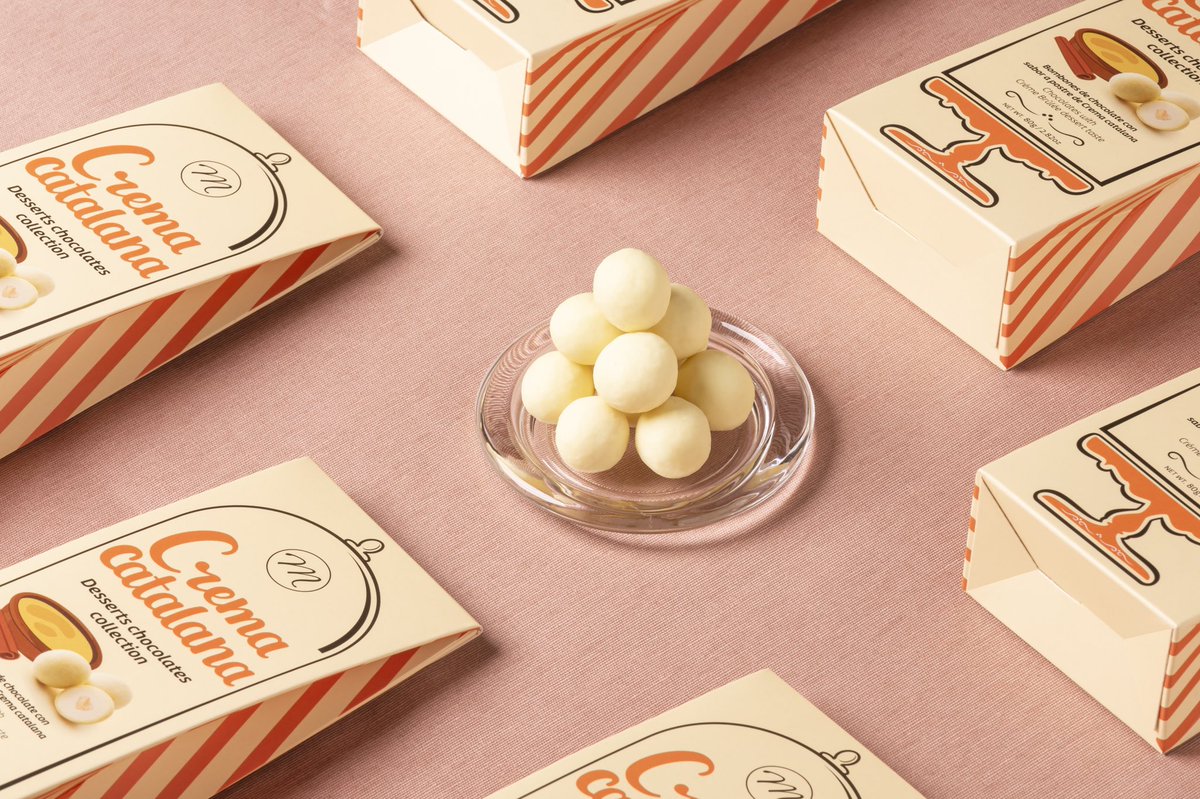 miandcu's tweet photo. 🍰Quin és el teu dolç preferit? Si la resposta és la #CremaCatalana, aquestes delícies seran la teva perdició!

✨Tot el #sabor d’un #postre en un bombó! https://t.co/WZGWk5YBv2