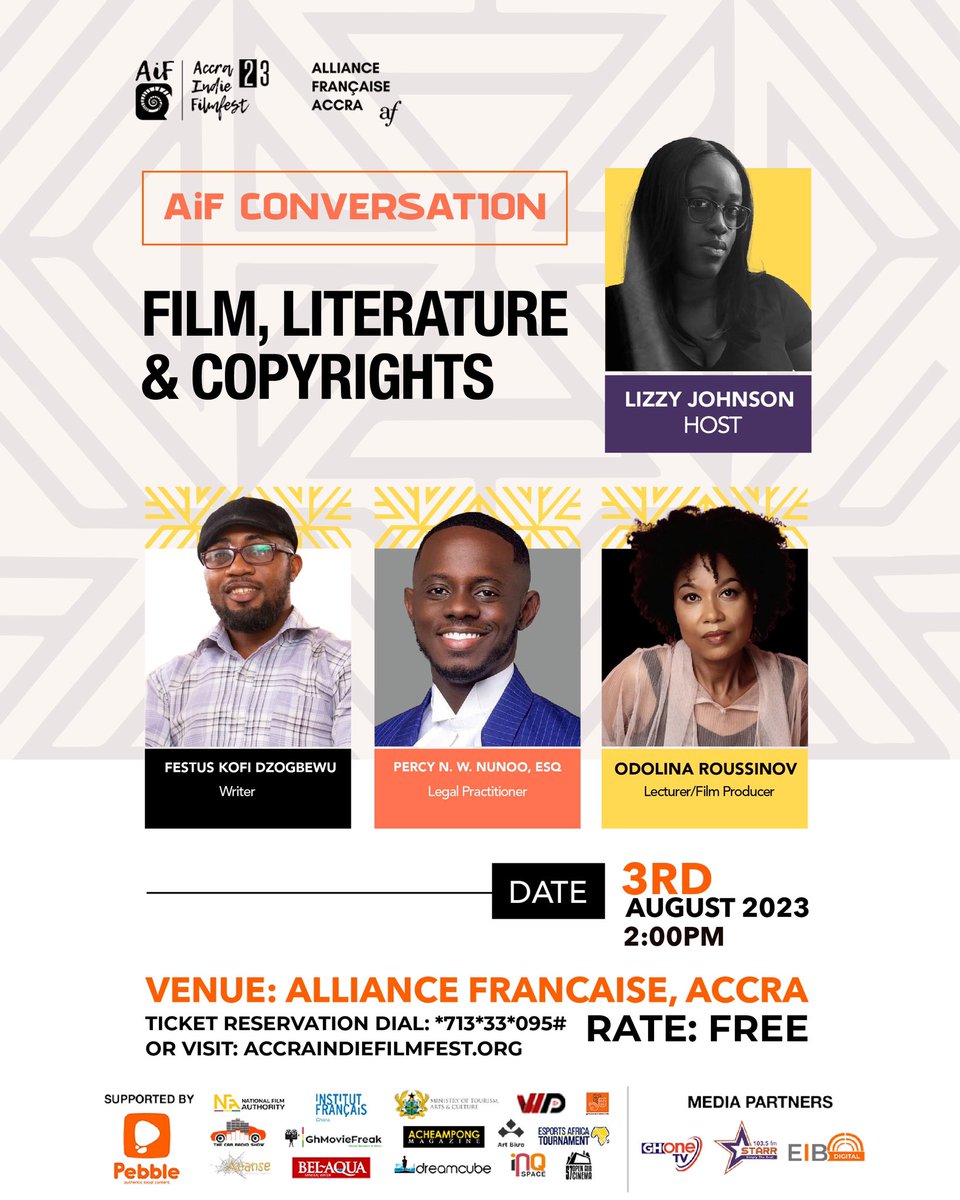 Eltayo_Ofosuah's tweet photo. For @accraindiefilm1 I will be hosting a conversation on Film,Literature &amp; Copyrights.The conversation will explore how the Film and Literary industries can benefit from each other and also touch on legal issues concerning rights, ownership and contracts when working on projects https://t.co/pO1V0Y9JR7