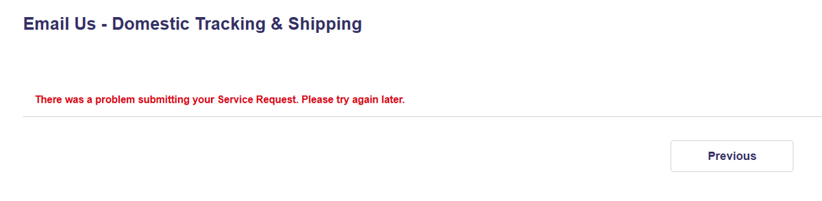 PkingSora's tweet photo. @OIGUSPS @kreativ_enigma Tried to file a missing report 5 xs on the website it keeps giving me an error- Is anyone else getting this? 
#usps #missingmail  
tried yesterday on my phone and got the same thing. https://t.co/OZxNuFHwI0
