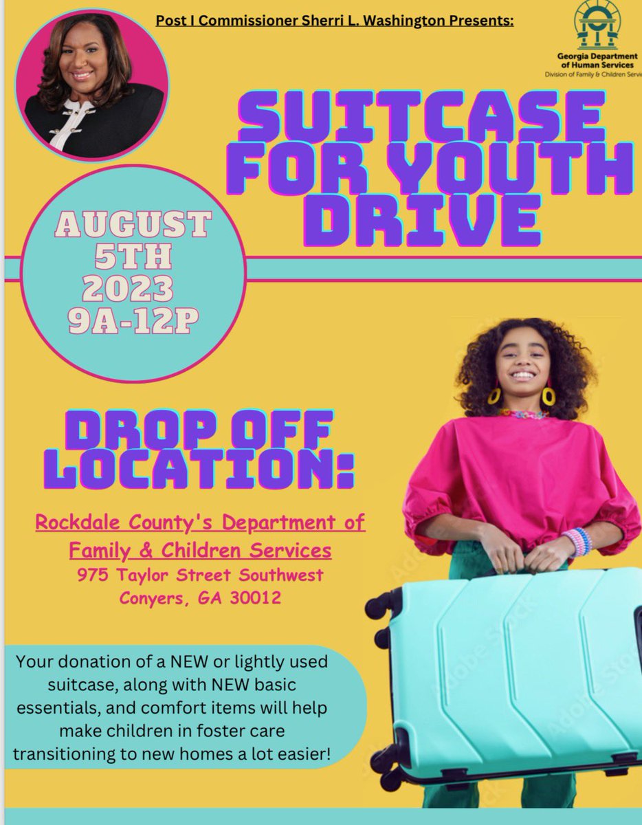 Please join me and donate luggage for foster care children