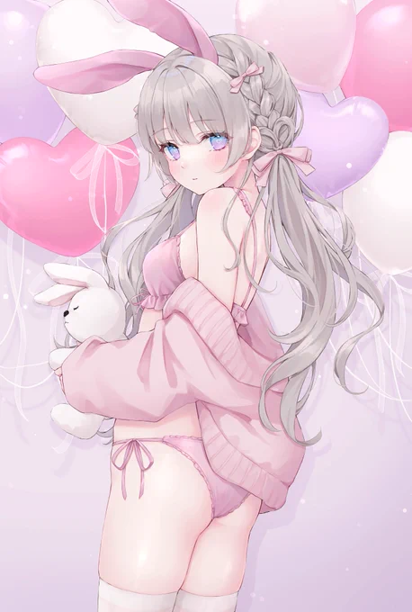 今日はバニーとパンツの日らしいのでつい最近あげたばかりの絵で失礼…!#バニーの日  #パンツの日 
