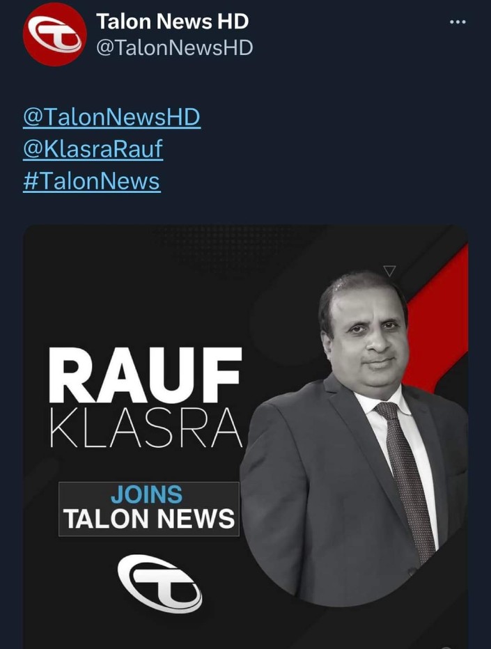 Congratulations sir.
Best of luck 🍀🤞🍀
@KlasraRauf #talonnews @AshrafRana02