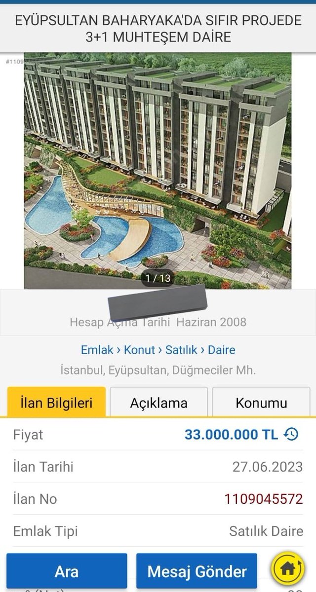 yukselhos's tweet photo. Kimse kusura bakmasın ama 33 milyon liraya yani 1,2 milyon dolara ABD'de Oregon'da çiftlik alır, Miami'de lebiderya villa alırsınız. Yine aynı parayla İsviçre'de villa alırsınız 950 m² bahçe içinde hem de. Şu saçma sapan yerde 33 milyona daire alanın ya parası helal değildir ya da aklı yoktur.