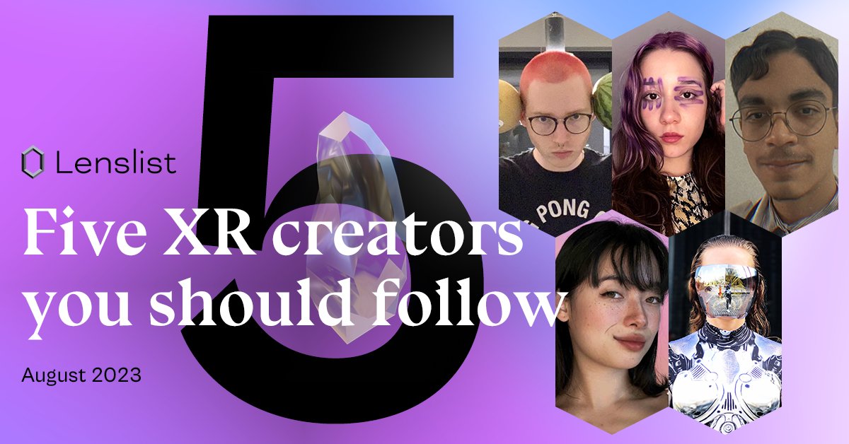 lenslist's tweet photo. We are excited to introduce you to 5 new amazing XR Creators You Should definitely Follow⚡️

Once you take a closer look at our today's guests, you'll find a wealth of fascinating content! ✨🏄‍♂️🌸 They come from various backgrounds, showcasing unique styles of self-expression and AR creativity, and what’s the most valuable - they've shared their inspiring journeys with us! 🪁 We were truly impressed, and we know for sure their stories will also inspire you!

So don’t wait any longer, click on the link in our bio, and dive into the immersive world of these young artists who have taken Extended Reality by storm! 💥💥💥

Huge thank you to the amazing Creators: @nik_grv, @veraverze, @shnelxr, Tobias Mosart Sobrinho, and Clarentia Mursalim 🫶🫶

👉https://t.co/hU1T8mBps1