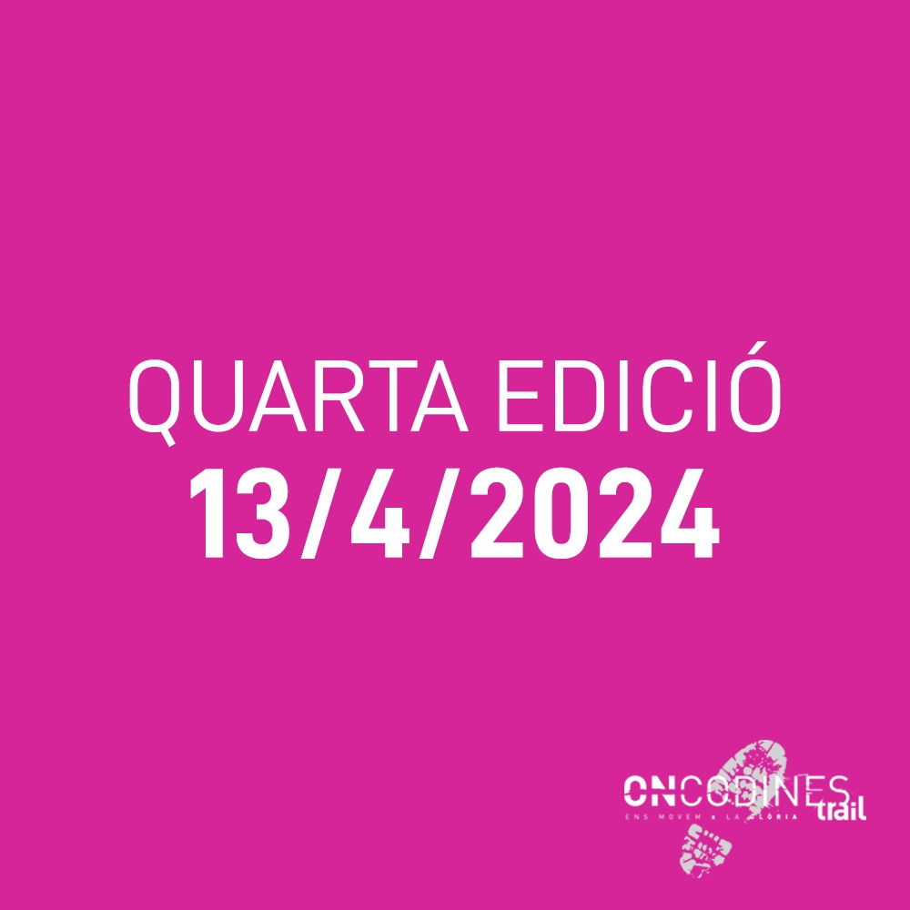📆 Traieu calendaris que hi tornem!
➡️ Marqueu-vos la data de la propera edició de l'OnCodines: el 13 d'abril de 2024.
➡️ Nou recorregut i moltes més novetats que no desvelarem fins el 29 de setembre en un acte que es farà a Granollers! 
#deixantpetjada #oncodinestrail