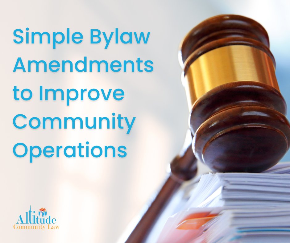 AltitudeLaw's tweet image. Outdated bylaws can lead to more complications for your board. Luckily, David Closson provides practical fixes for the most common problematic bylaw provisions in his latest article! altitude.law/resources/arti…

#HOABylaws #DocumentAmendment #HOADocuments #PreventativeMaintenance