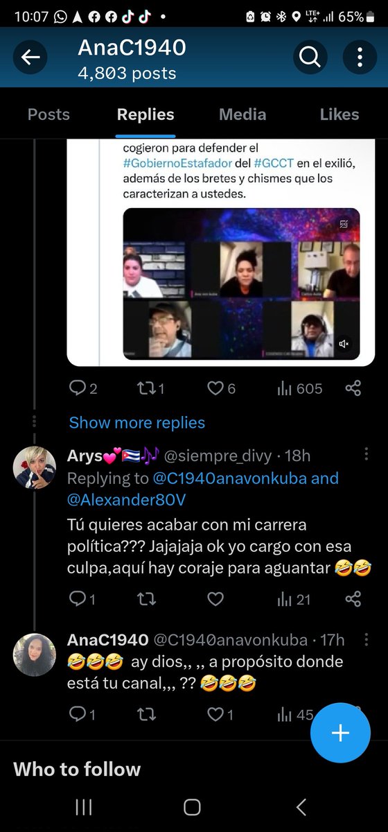 mejias_lisbet's tweet photo. A la "valiente" y "patriota" de @C1940anavonkuba que me tiene bloqueada y le encanta el chu chu chu con mi persona un pequeño mensajito:
Llenate de #VALOR y cuenta la #VERDAD de por qué saliste huyendo del #GCCT en el exilió.
Y la #mentirosa todavía piensa tiene credibilidad 🙄 https://t.co/1EL8eZLk7L